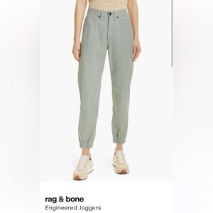 rag & bone Green Pants with Elastic Cuffs